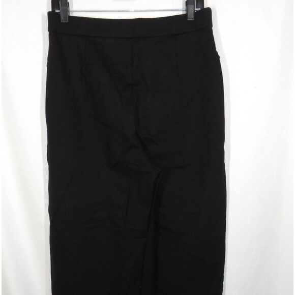 Halara Black Asymmetric High Waist Zip Pocket Straight Leg Ponte Pants Sz Large - Picture 6 of 8